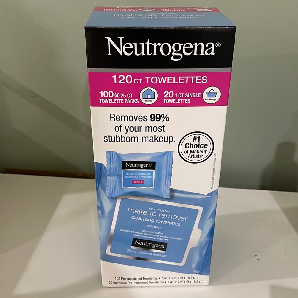 120 makeup remover disposable towelettes plus bonus